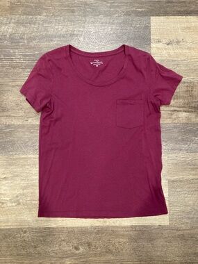 J. Crew Short Sleeve Pocket Tee - Purple